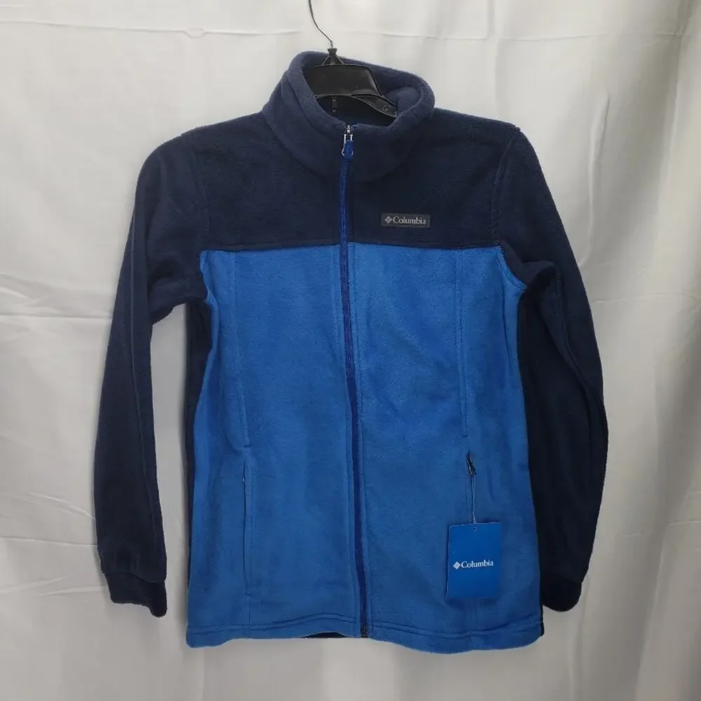 Columbia steens mountain II fleece full zip jacket blue kids youth M 10/12